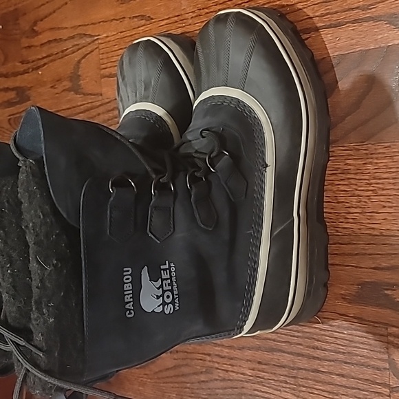 SOREL MENS CARIBOU SNOW BOOT  BLACK 9 - Picture 5 of 11
